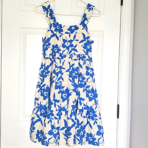 BNWT Zara Girls Floral Flowy Blue & White Dress Size 13 / 14 Spring Summer - Picture 10 of 12